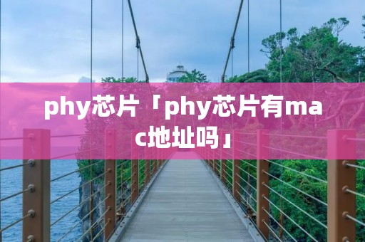 phy芯片「phy芯片有mac地址吗」 phy芯片「phy芯片有mac地址吗」