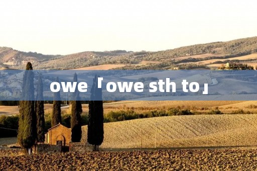 owe「owe sth to」