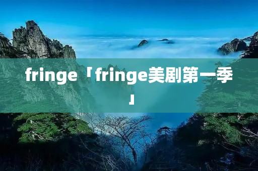 fringe「fringe美剧第一季」 fringe「fringe美剧第一季」