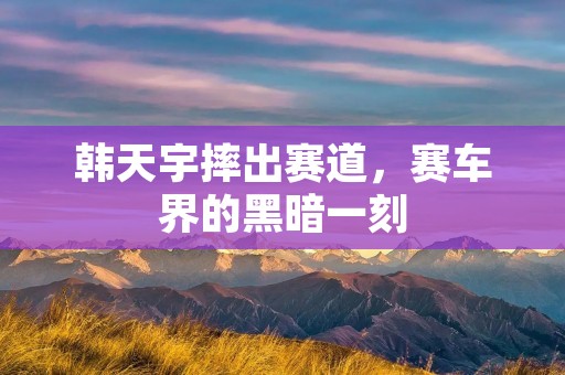 韩天宇摔出赛道,赛车界的黑暗一刻 韩天宇摔出赛道,赛车界的黑暗一刻