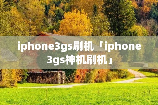 iphone3gs刷机「iphone3gs神机刷机」