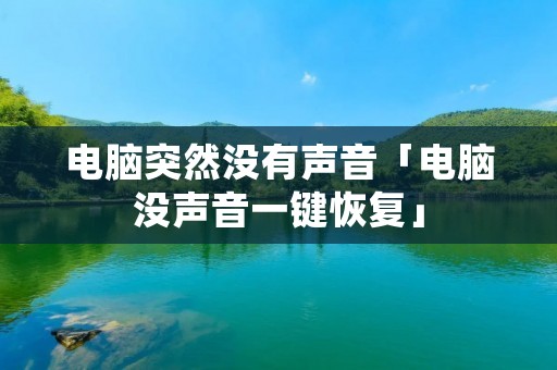 电脑突然没有声音「电脑没声音一键恢复」