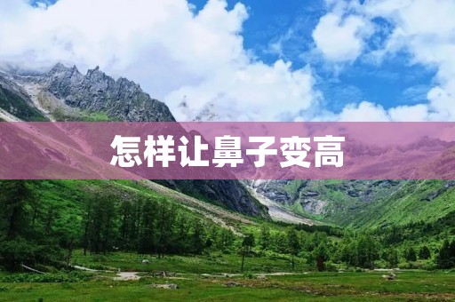 怎样让鼻子变高