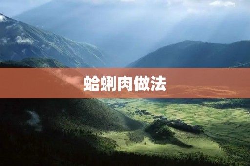 蛤蜊肉做法：美味佳肴的制作秘籍