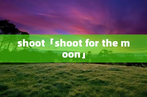 shoot「shoot for the moon」