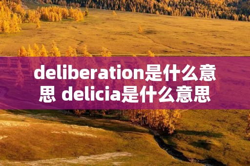 deliberation是什么意思 delicia是什么意思 deliberation是什么意思 delicia是什么意思
