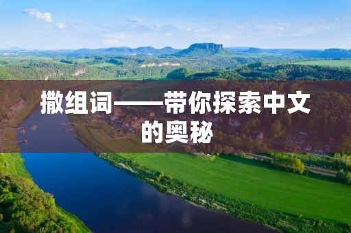 撒组词——带你探索中文的奥秘