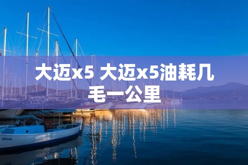 大迈x5 大迈x5油耗几毛一公里 大迈x5 大迈x5油耗几毛一公里
