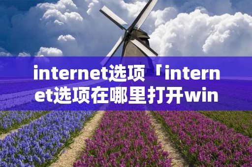 internet选项「internet选项在哪里打开win10」