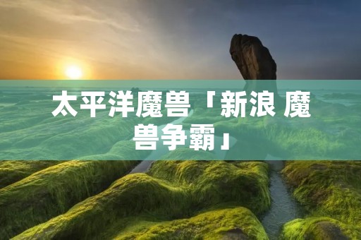 太平洋魔兽「新浪 魔兽争霸」 太平洋魔兽「新浪 魔兽争霸」