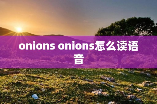 onions onions怎么读语音