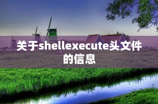 关于shellexecute头文件的信息 关于shellexecute头文件的信息