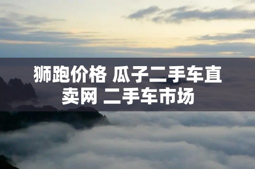 狮跑价格 瓜子二手车直卖网 二手车市场 狮跑价格 瓜子二手车直卖网 二手车市场