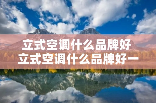 立式空调什么品牌好 立式空调什么品牌好一点
