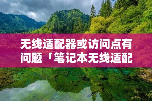 无线适配器或访问点有问题「笔记本无线适配器或访问点有问题」 无线适配器或访问点有问题「笔记本无线适配器或访问点有问题」