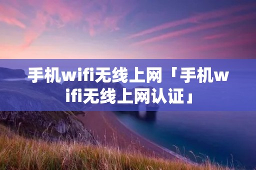 手机wifi无线上网「手机wifi无线上网认证」