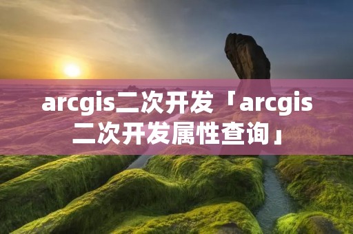 arcgis二次开发「arcgis二次开发属性查询」