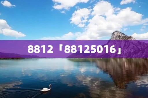 8812「88125016」 8812「88125016」