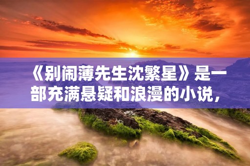 《别闹薄先生沈繁星》是一部充满悬疑和浪漫的小说，全文免费阅读。故事以主人公沈繁星为中心展开，他是一个身世成谜的年轻男子，有着令人难以捉摸的魅力。在他的身边，发生了一系列令人匪夷所思的事件。