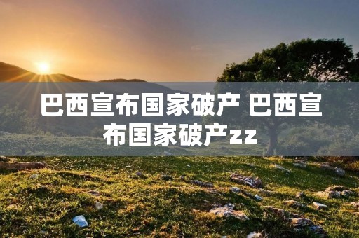 巴西宣布国家破产 巴西宣布国家破产zz 巴西宣布国家破产 巴西宣布国家破产zz