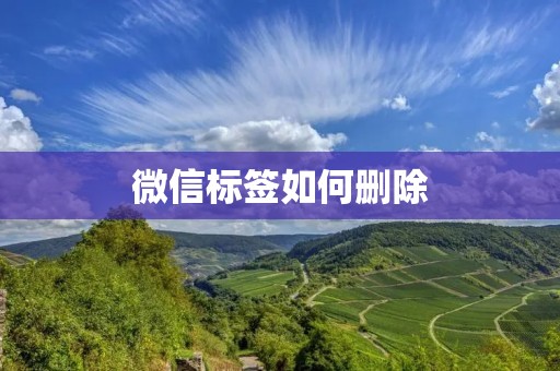 微信标签如何删除