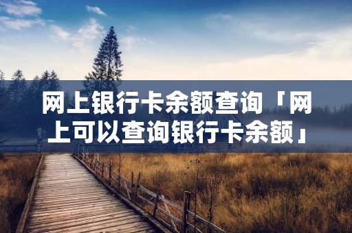 网上**卡余额查询「网上可以查询**卡余额」