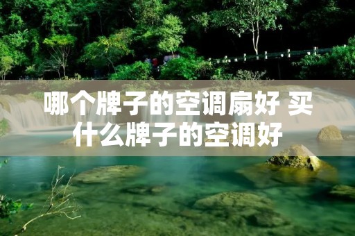 哪个牌子的空调扇好 买什么牌子的空调好