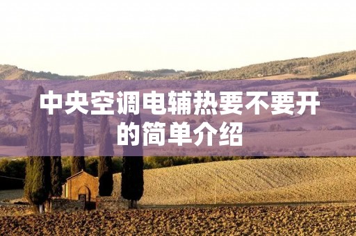 中央空调电辅热要不要开的简单介绍