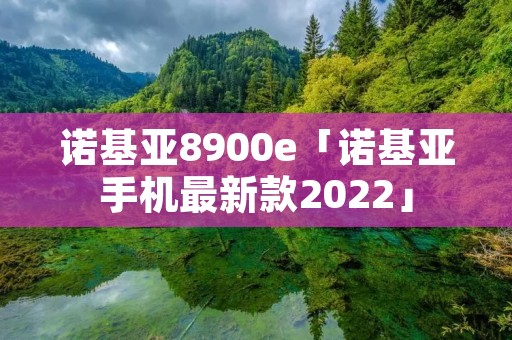 诺基亚8900e「诺基亚手机最新款2022」