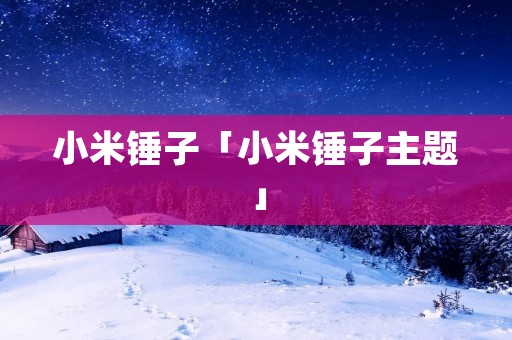 小米锤子「小米锤子主题」