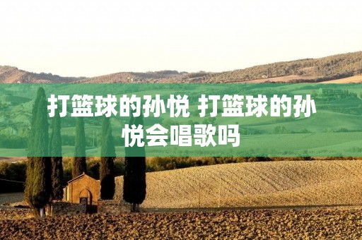 打篮球的孙悦 打篮球的孙悦会唱歌吗