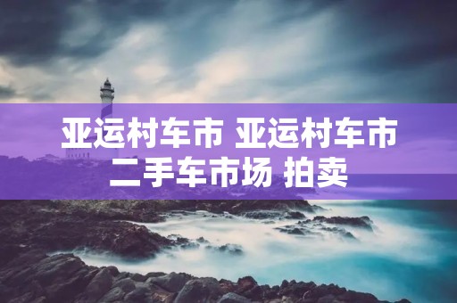 亚运村车市 亚运村车市二手车市场 拍卖