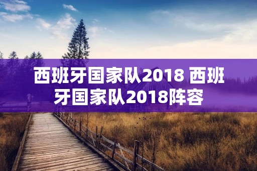 西班牙国家队2018 西班牙国家队2018阵容