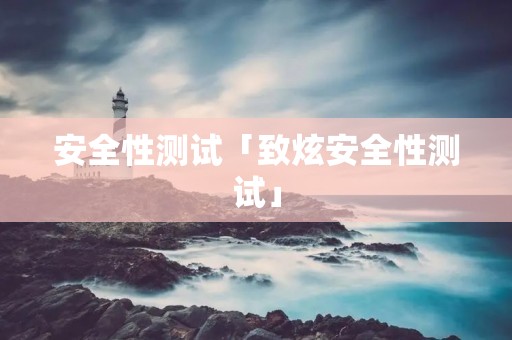安全性测试「致炫安全性测试」