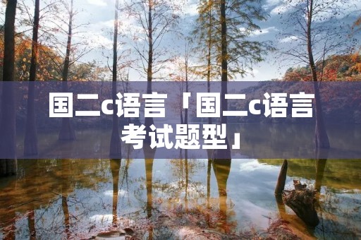国二c语言「国二c语言考试题型」