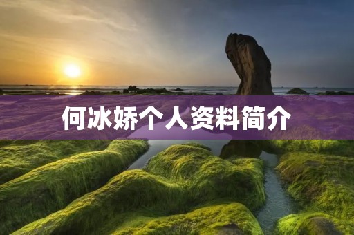 何冰娇个人资料简介