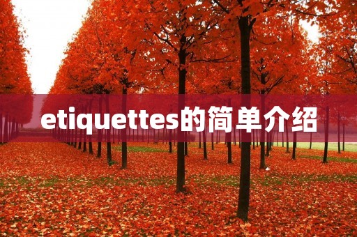 etiquettes的简单介绍 etiquettes的简单介绍