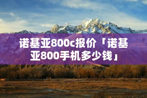 诺基亚800c报价「诺基亚800手机多少钱」