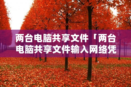 两台电脑共享文件「两台电脑共享文件输入网络凭据」