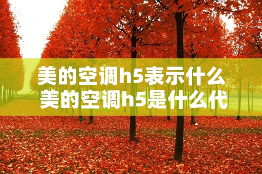 美的空调h5表示什么 美的空调h5是什么代码