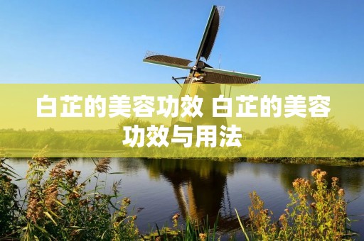 白芷的美容功效 白芷的美容功效与用法