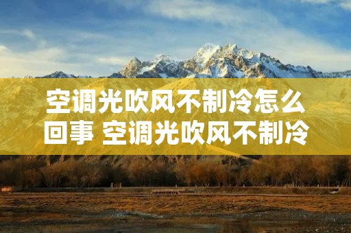 空调光吹风不制冷怎么回事 空调光吹风不制冷怎么回事