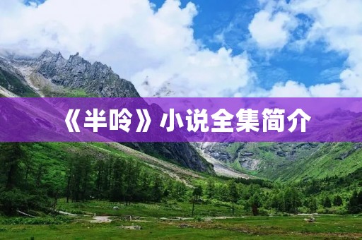 《半呤》小说全集简介