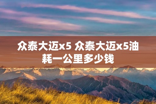 众泰大迈x5 众泰大迈x5油耗一公里多少钱 众泰大迈x5 众泰大迈x5油耗一公里多少钱