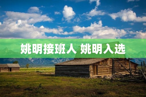 姚明接班人 姚明入选 姚明接班人 姚明入选