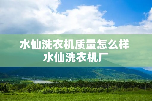 水仙洗衣机质量怎么样 水仙洗衣机厂