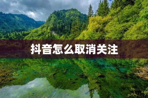 抖音怎么取消关注:一步步教你轻松实现取消关注操作