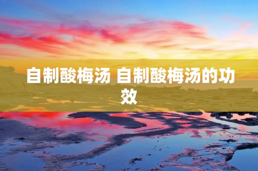 自制酸梅汤 自制酸梅汤的功效