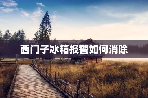 西门子冰箱报警如何消除
