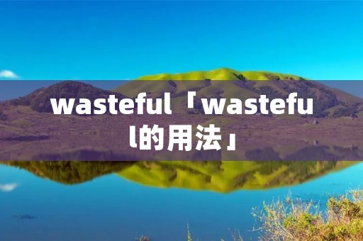 wasteful「wasteful的用法」